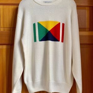 Men’s cotton large sweater with nautical design